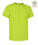 Man short sleeved crew neck cotton T-shirt, color green
 PASUNSET.VEA