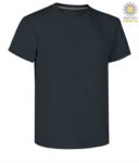 Man short sleeved crew neck cotton T-shirt, color  melange grey PASUNSET.BL