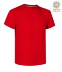 Man short sleeved crew neck cotton T-shirt, color rot PASUNSET.RO
