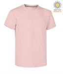 Man short sleeved crew neck cotton T-shirt, color  fuchsia PASUNSET.ROS