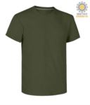 Man short sleeved crew neck cotton T-shirt, color green
 PASUNSET.VE