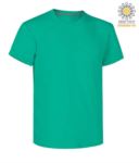 Man short sleeved crew neck cotton T-shirt, color  melange grey PASUNSET.EMG