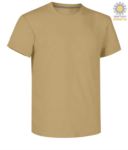 Man short sleeved crew neck cotton T-shirt, color brown PASUNSET.MAC