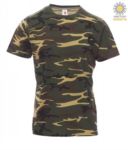 Man short sleeved crew neck cotton T-shirt, color army  green PASUNSET.MIM