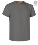 Man short sleeved crew neck cotton T-shirt, color warm brown PASUNSET.SM