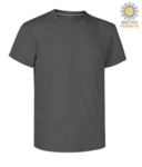 Man short sleeved crew neck cotton T-shirt, color black PASUNSET.GRC