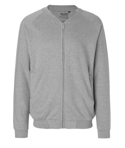 Unisex full zip sweatshirt